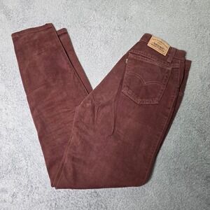 Levi's Womens 5 900 Series Jeans Burgundy Brown High Waisted Tapered USA Vintage